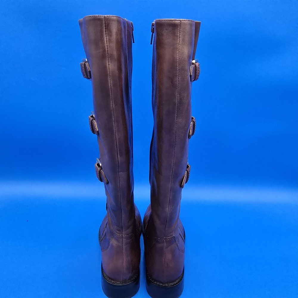 Ecco Hobart Buckle‎ Riding Boots EUR 40 Womens Size 9-9.5 Brown Leather EUC - Picture 5 of 16